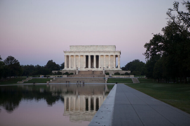 MovieWalk Washington Lincoln memorial Reflecting pool Wonder Woman