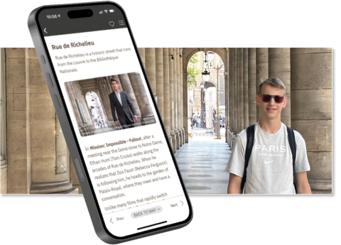 MovieWalks Movie Reality App Paris Rue de Richelieu Mission Impossible Fallout